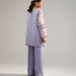 Lilac Organza Straight Suit - View 1