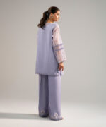 Lilac Organza Straight Suit - View 1