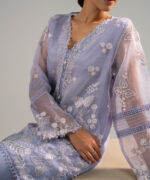 Lilac Organza Straight Suit - View 3
