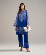 Blended Organza Straight Suit - View 4