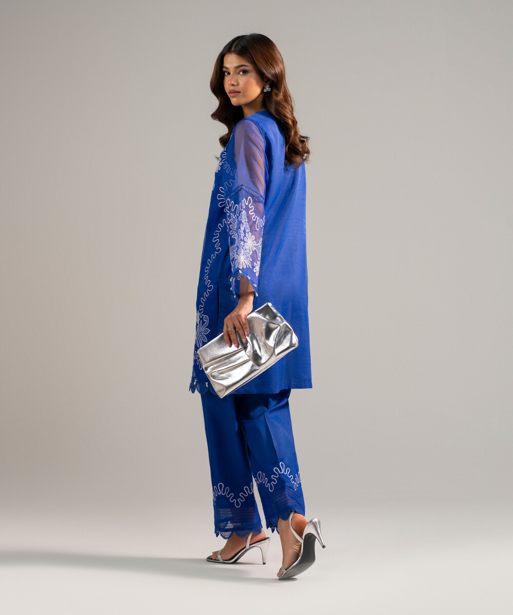 Blended Organza Straight Suit - View 1 Blended Organza Straight Suit - View 1