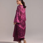 Purple Blended Satin A-Line Suit - View 1