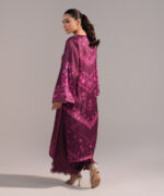 Purple Blended Satin A-Line Suit - View 1