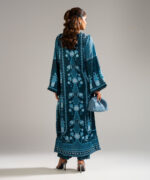 Green Blended Satin A-Line Suit - View 2