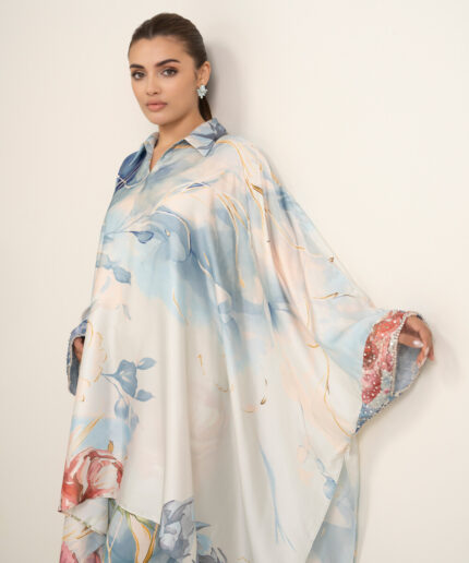 Light Blue Kaftan Suit - View 2