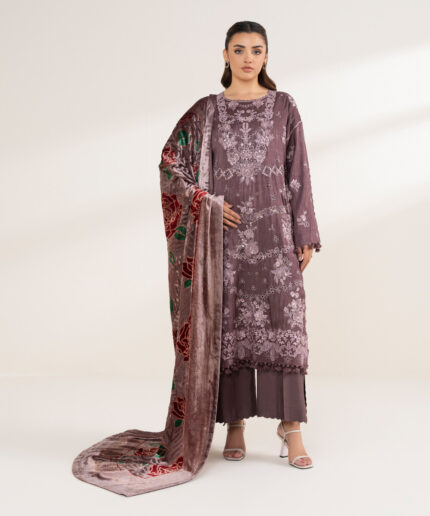 Unstitched 3-Piece Ensemble - View 2