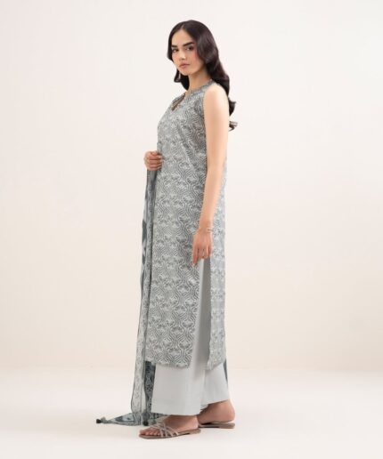 Unstitched 3-Piece Ensemble - View 2