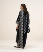 Off White And Black Lawn Unstitched Ensemble - View 3