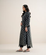 Off White And Black Lawn Unstitched Ensemble - View 3