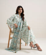 Off White Lawn Unstitched Ensemble - View 2