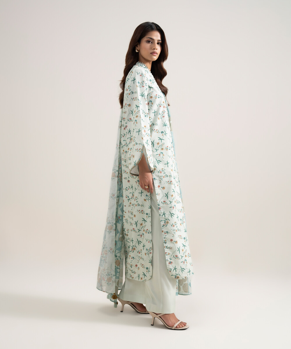 Off White Lawn Unstitched Ensemble - View 1 Off White Lawn Unstitched Ensemble - View 1