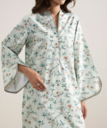 Off White Lawn Unstitched Ensemble - View 4