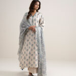 Light Beige Lawn Unstitched Ensemble - View 1