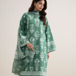 Green Lawn Unstitched Ensemble - View 1
