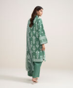 Green Lawn Unstitched Ensemble - View 3