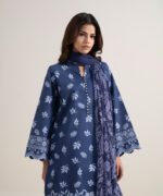 Blue Lawn Unstitched Ensemble - View 3