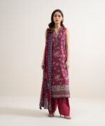 Maroon Lawn Unstitched Ensemble - View 4