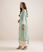 Off White And Tea Pink Lawn Unstitched Ensemble - View 5