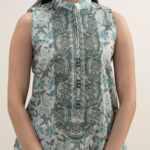 Beige Lawn Unstitched Ensemble - View 1