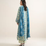 Off White And Blue Lawn Unstitched Ensemble - View 1