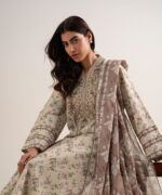 Light Beige Lawn Unstitched Ensemble - View 2