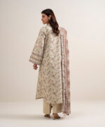 Light Beige Lawn Unstitched Ensemble - View 4