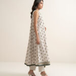 Beige Lawn Unstitched Ensemble - View 1