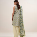 Off White Lawn Unstitched Ensemble - View 1
