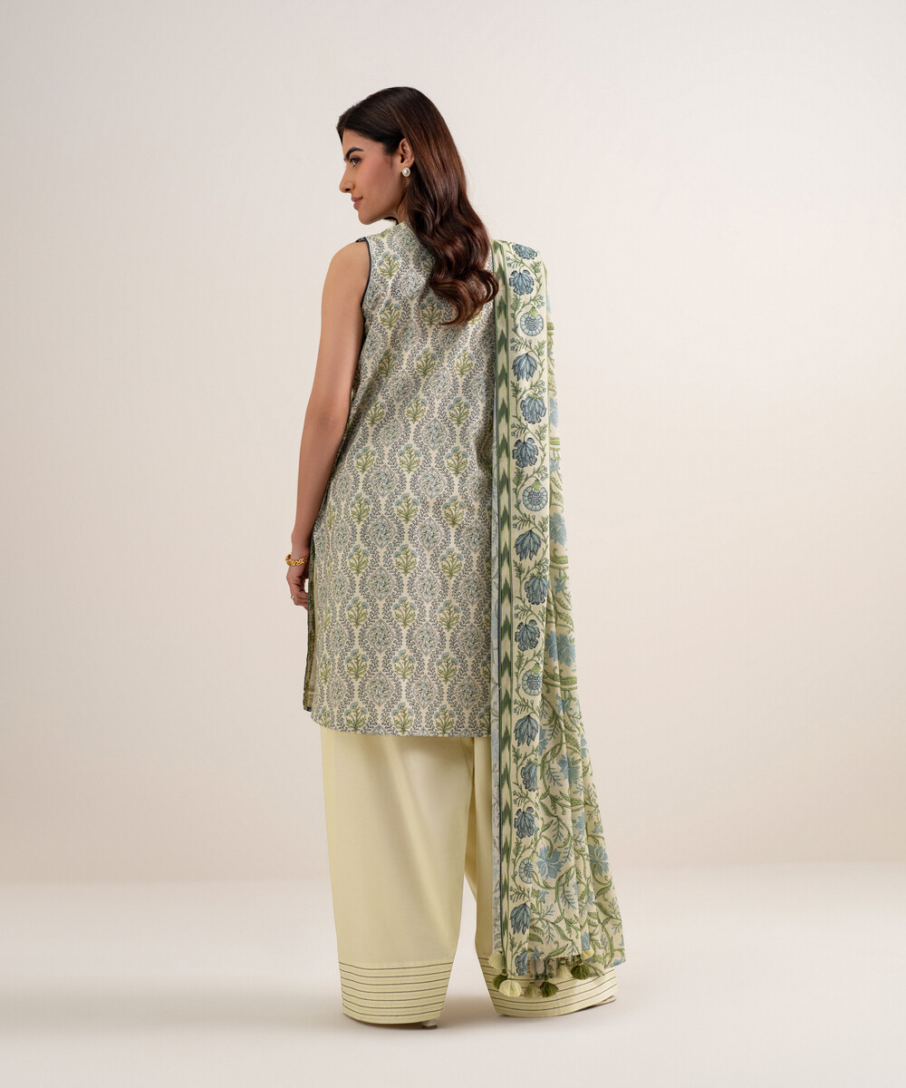 Off White Lawn Unstitched Ensemble - View 1 Off White Lawn Unstitched Ensemble - View 1