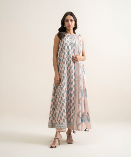 Light Pink Lawn Unstitched Ensemble - View 1