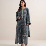 Grey Lawn Unstitched Ensemble - View 1