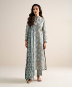 Light Grey Lawn Unstitched Ensemble - View 1