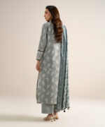 Light Grey Lawn Unstitched Ensemble - View 4