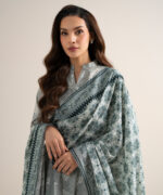 Light Grey Lawn Unstitched Ensemble - View 3