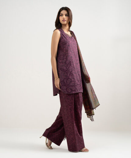 Unstitched 3-Piece Ensemble - View 2