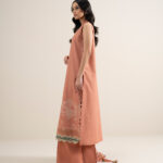 Peach Dobby Unstitched Ensemble - View 1