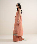 Peach Dobby Unstitched Ensemble - View 1