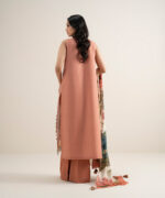 Peach Dobby Unstitched Ensemble - View 2