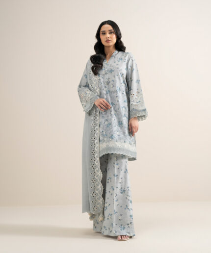 Grey Lawn Unstitched Ensemble - View 2
