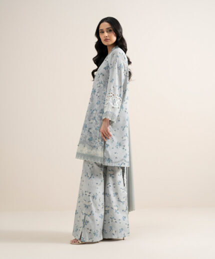 Grey Lawn Unstitched Ensemble - View 1