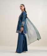 Blue Lawn Unstitched Ensemble - View 4