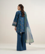 Blue Lawn Unstitched Ensemble - View 1