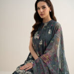 Grey Lawn Unstitched Ensemble - View 1