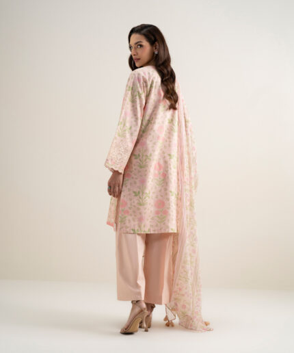 Light Pink Lawn Unstitched Ensemble - View 2