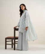 Light Grey Lawn Unstitched Ensemble - View 2
