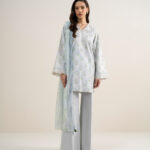 Light Grey Lawn Unstitched Ensemble - View 1