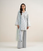 Light Grey Lawn Unstitched Ensemble - View 1