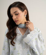 Light Grey Lawn Unstitched Ensemble - View 3