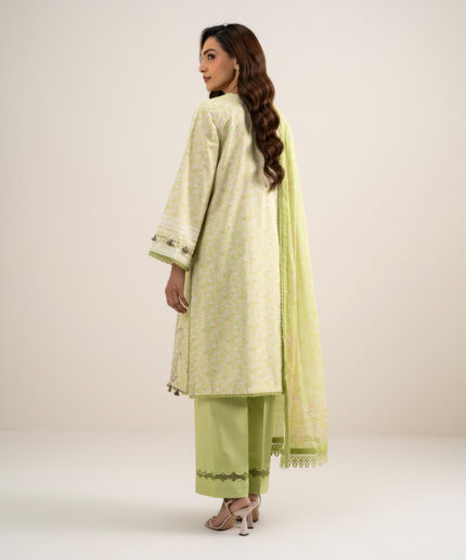 Light Green Lawn Unstitched Ensemble - View 2