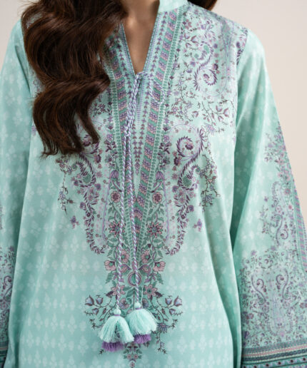 Sea Green Lawn Unstitched Ensemble - View 2